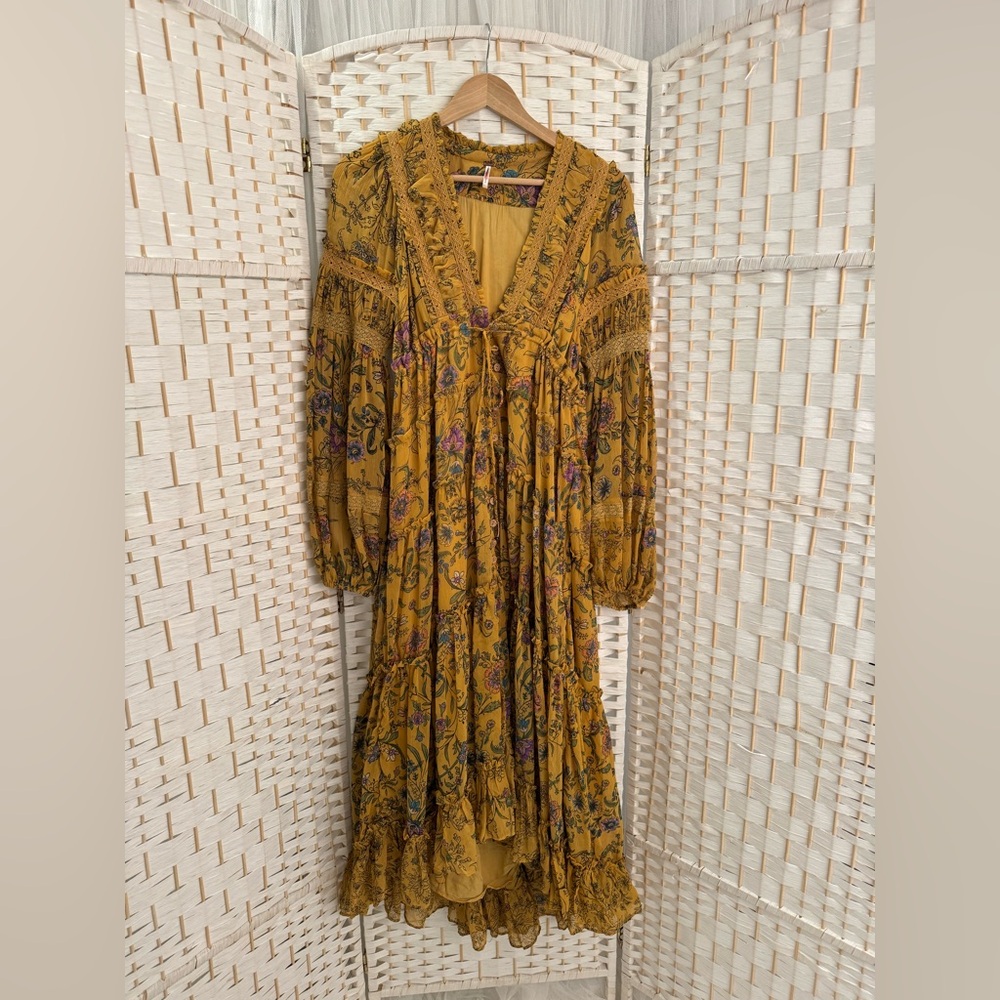FREE PEOPLE Floral Bohemian Maxi Dress